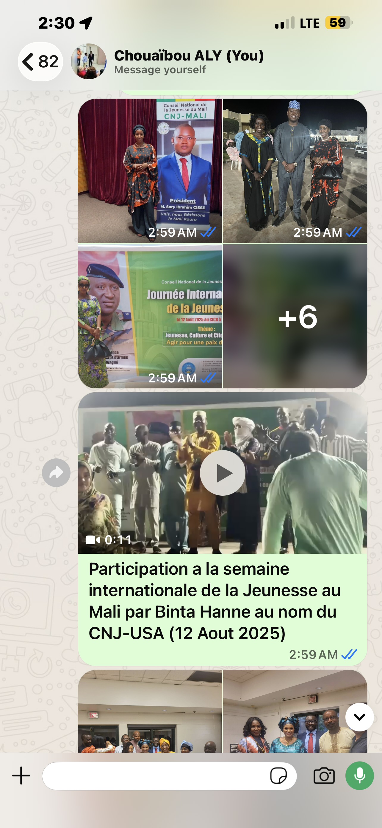 Photo de participants à l’occasion des activités de la jeunesse au Mali