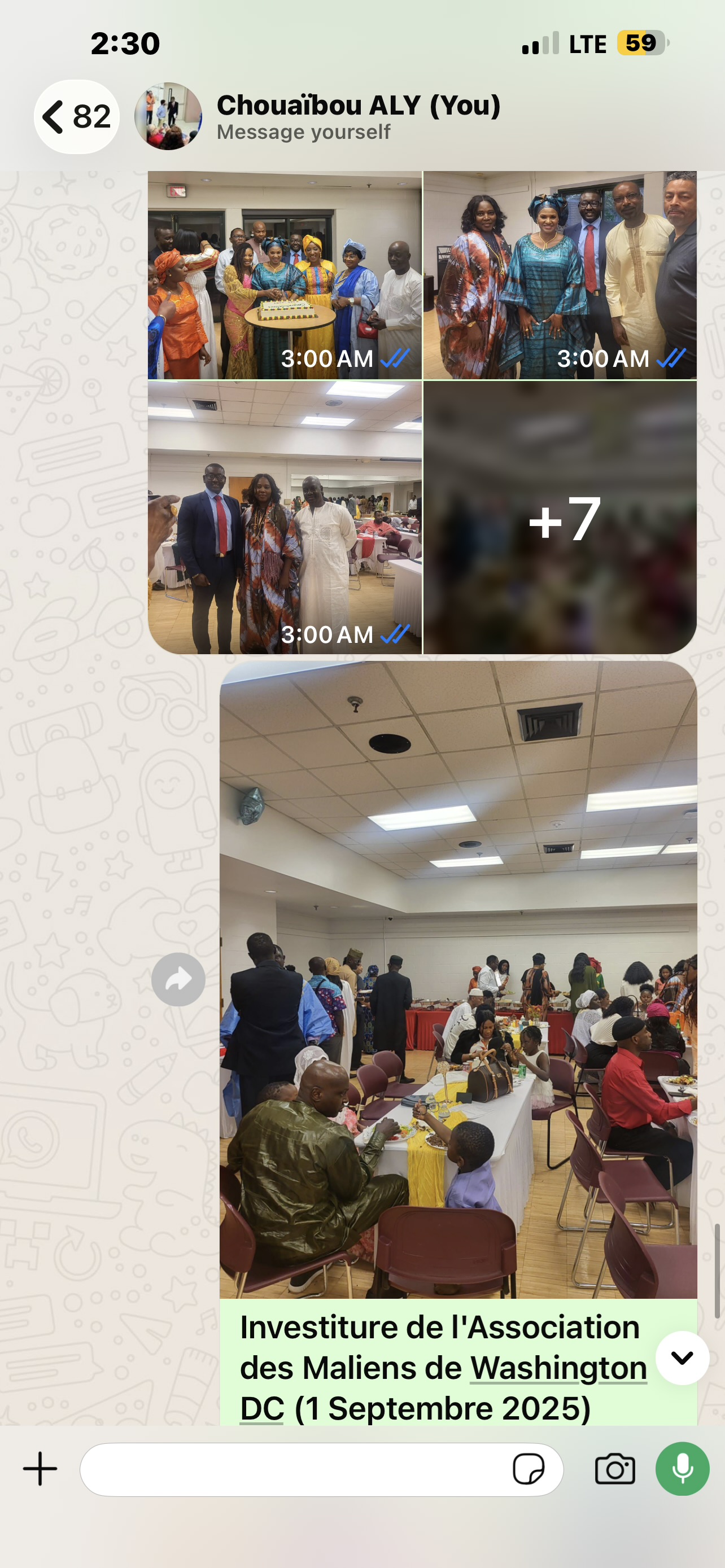 Participants réunis dans une salle pour l’investiture de l’association
